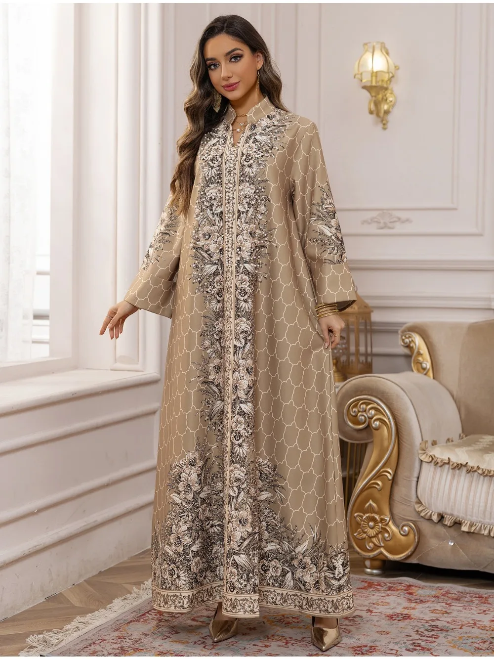 Jalabiya Women Arabic - ชุดสตรีมุสลิม Abaya สําหรับ Eid Diamond Party