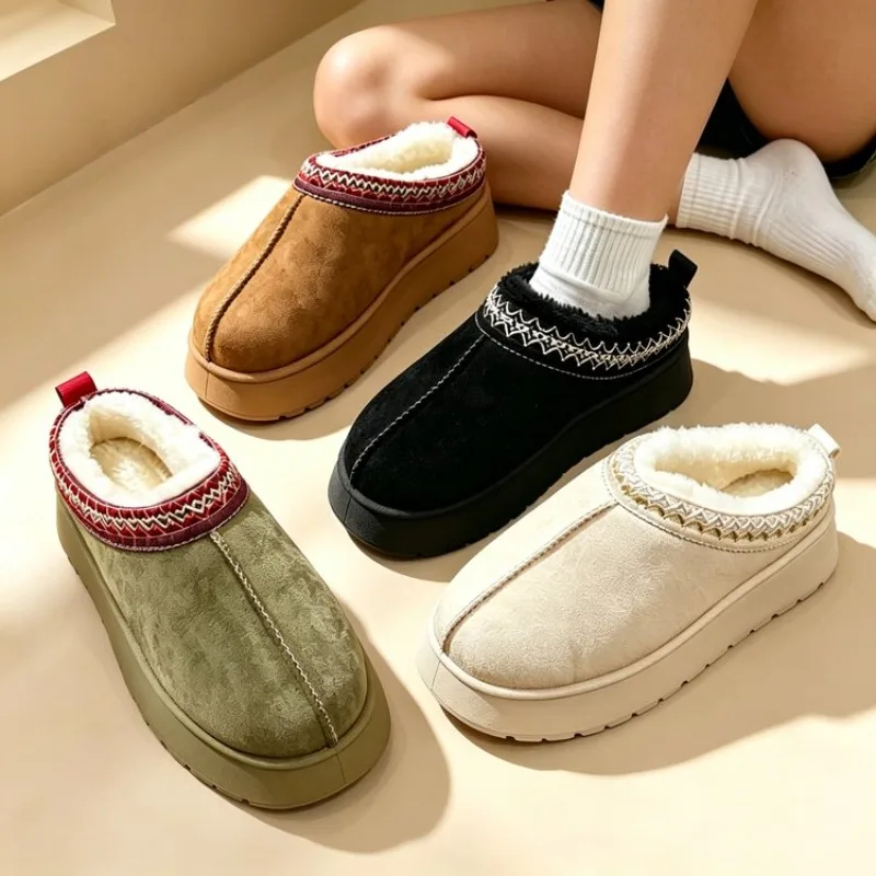 Ethnic Fashion For Women - รองเท้าแตะพื้นหนานุ่มแฟชั่นใหม่สำหรับผู้หญิง ฤดูหนาว 2026 รองเท้าผ้าฝ้ายอุ่นสบาย ไม่ลื่น ใส่ได้ทั้งชายและหญิง