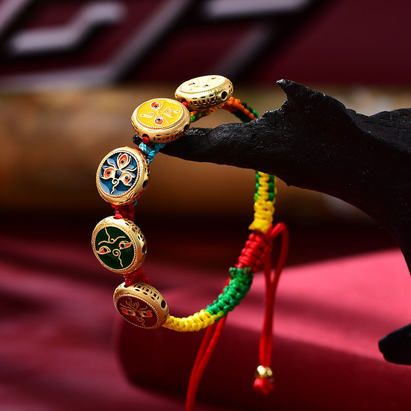 สร้อยข้อมือทิเบตเชือกทอมือแบบไ - Ethnic Fashion Way บทวิจารณ์และราคา