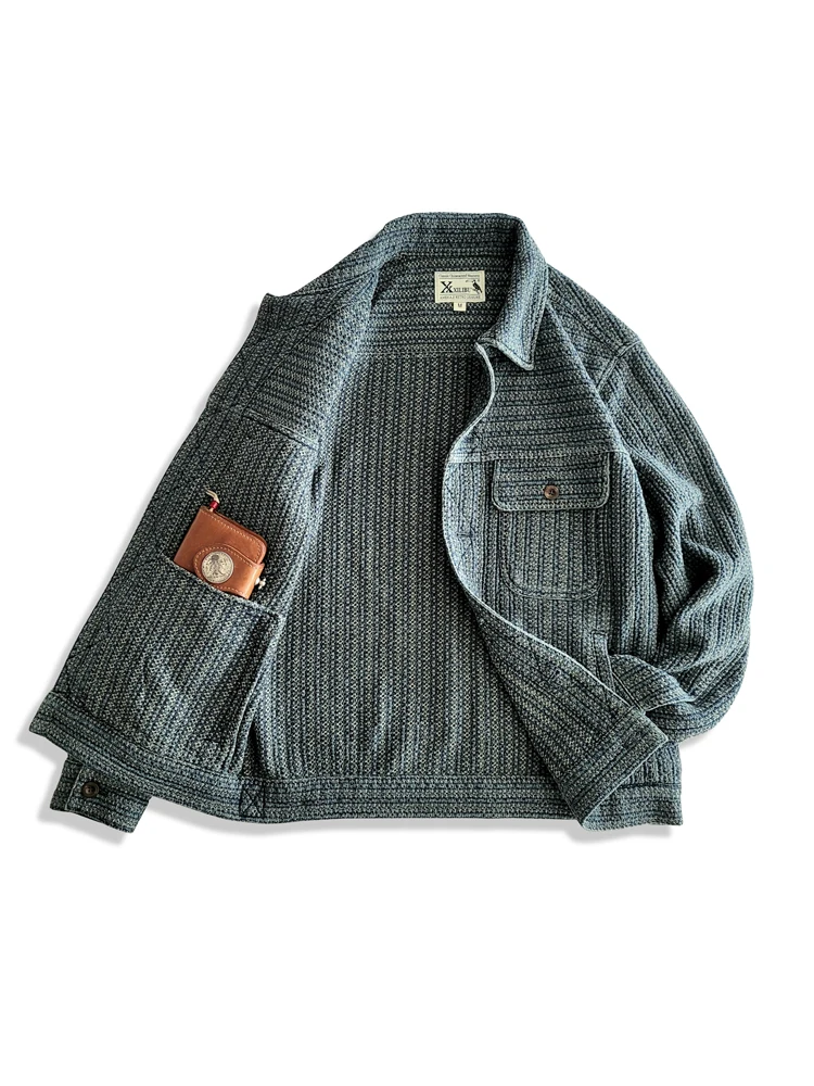 เสื้อแจ็คเก็ตยีนส์ลายรังผึ้งสไ - Haori Japanese Jacket บทวิจารณ์และราคา