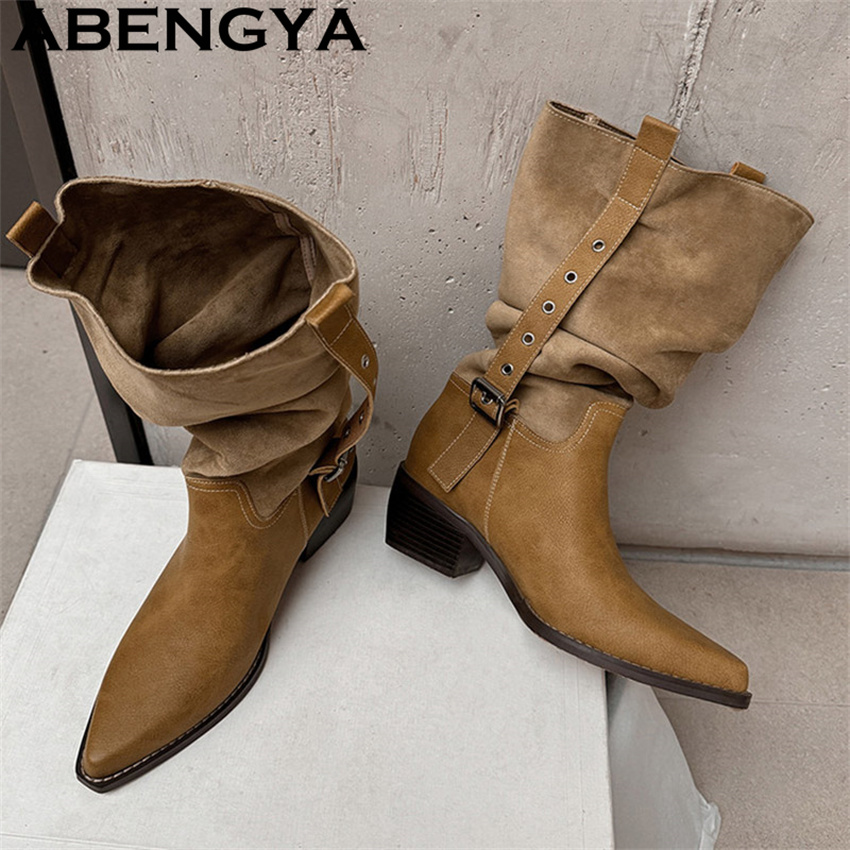 รองเท้าบูทคาวบอยสไตล์ตะวันตกสำ - Ethnic Fashion For Women บทวิจารณ์และราคา