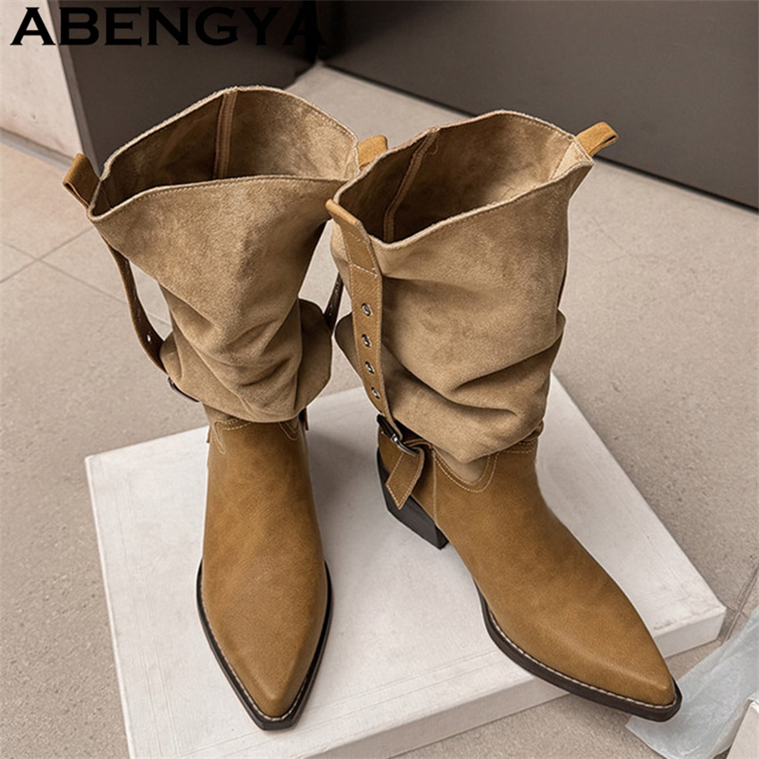 รองเท้าบูทคาวบอยสไตล์ตะวันตกสำ - Ethnic Fashion For Women บทวิจารณ์และราคา