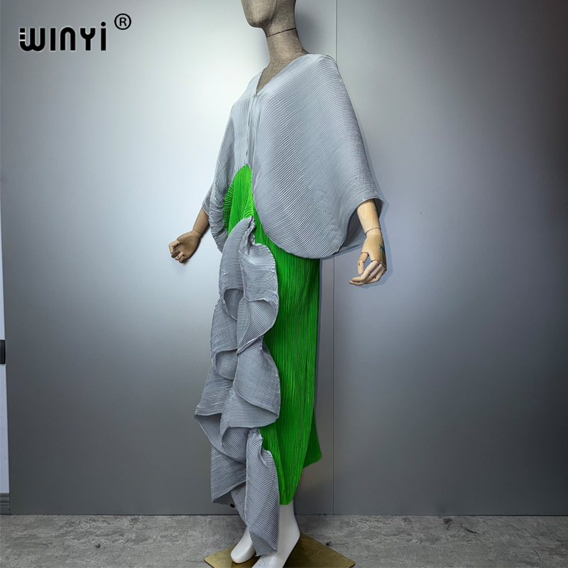ชุดเดรสทรงพลีทเข้ารูป WINYI รุ - Kaftan Women Boho บทวิจารณ์และราคา