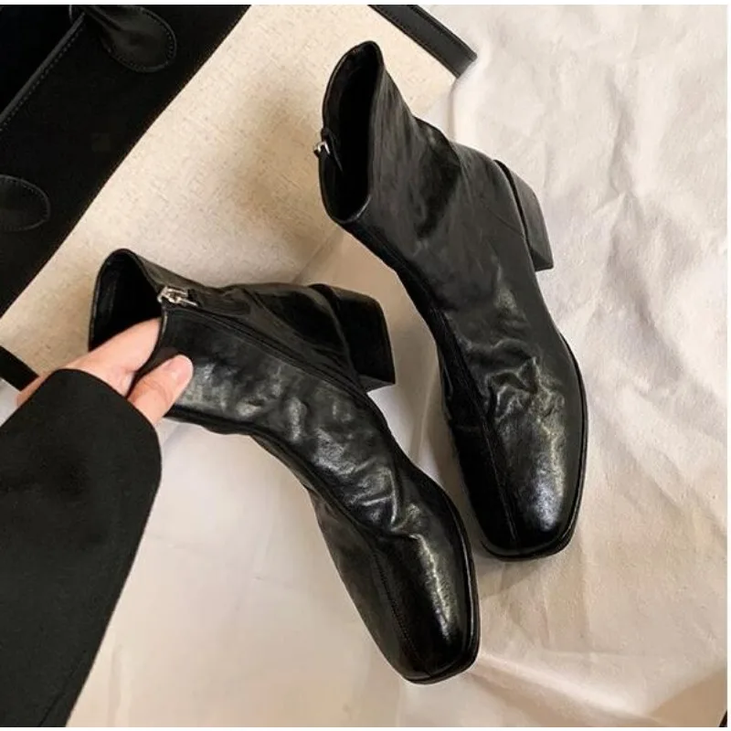 รองเท้าบูทข้อเท้าส้นสูงดีไซน์ใ - Ethnic Fashion For Women บทวิจารณ์และราคา