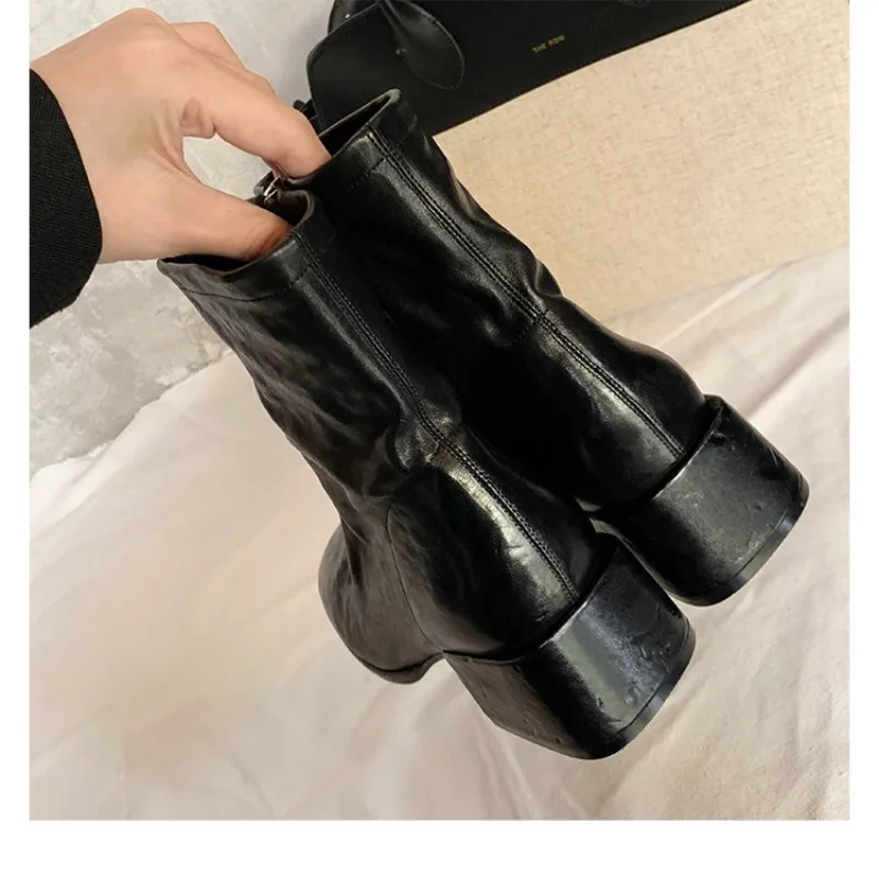 รองเท้าบูทข้อเท้าส้นสูงดีไซน์ใ - Ethnic Fashion For Women บทวิจารณ์และราคา