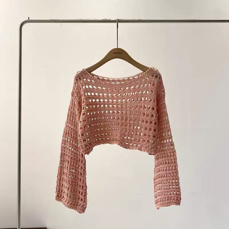 แขนยาวถักโครเชต์ฤดูร้อนชายหาดบ - Kaftan Women Boho บทวิจารณ์และราคา