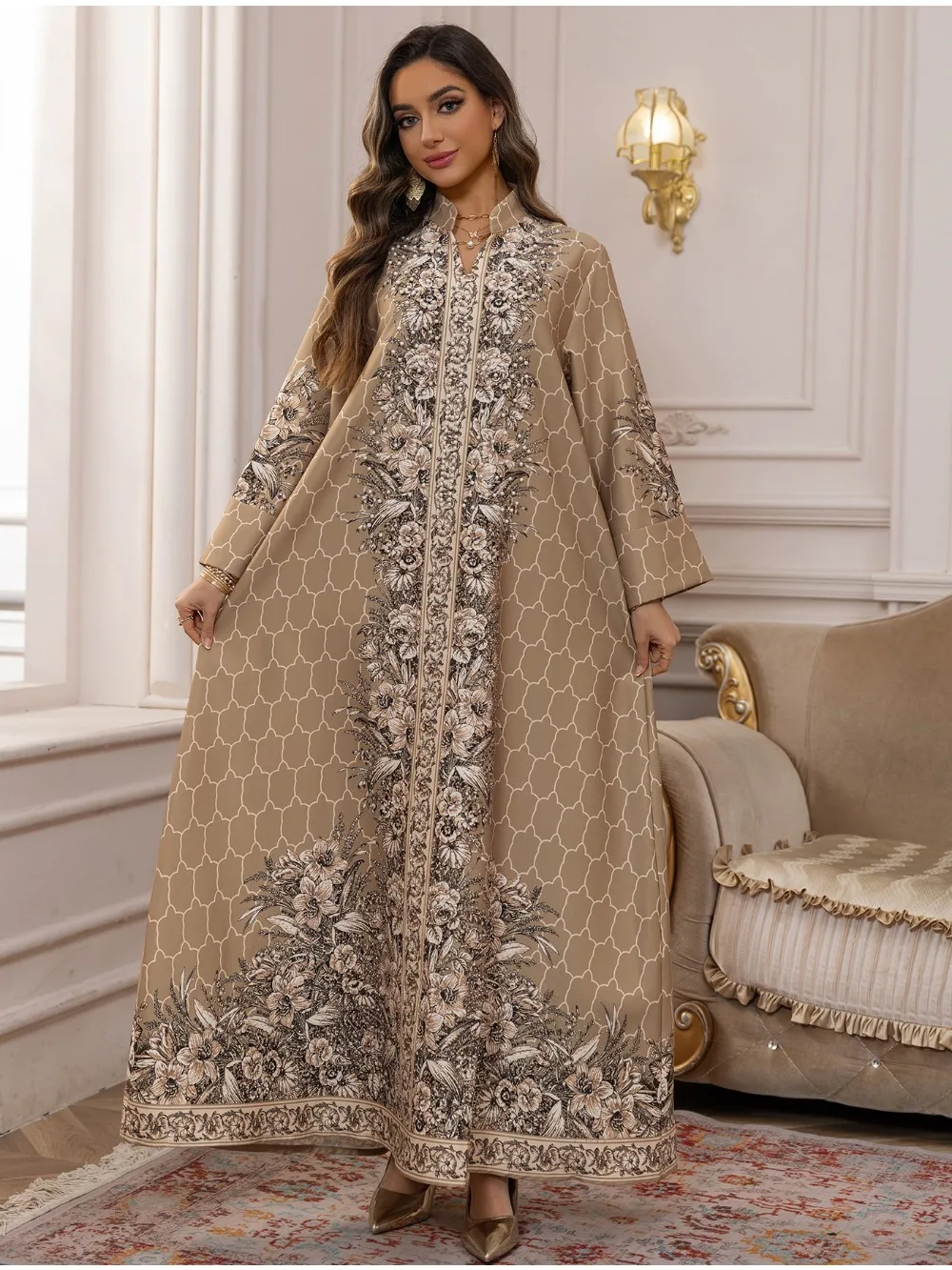 ชุดสตรีมุสลิม Abaya สําหรับ Ei - Jalabiya Women Arabic บทวิจารณ์และราคา