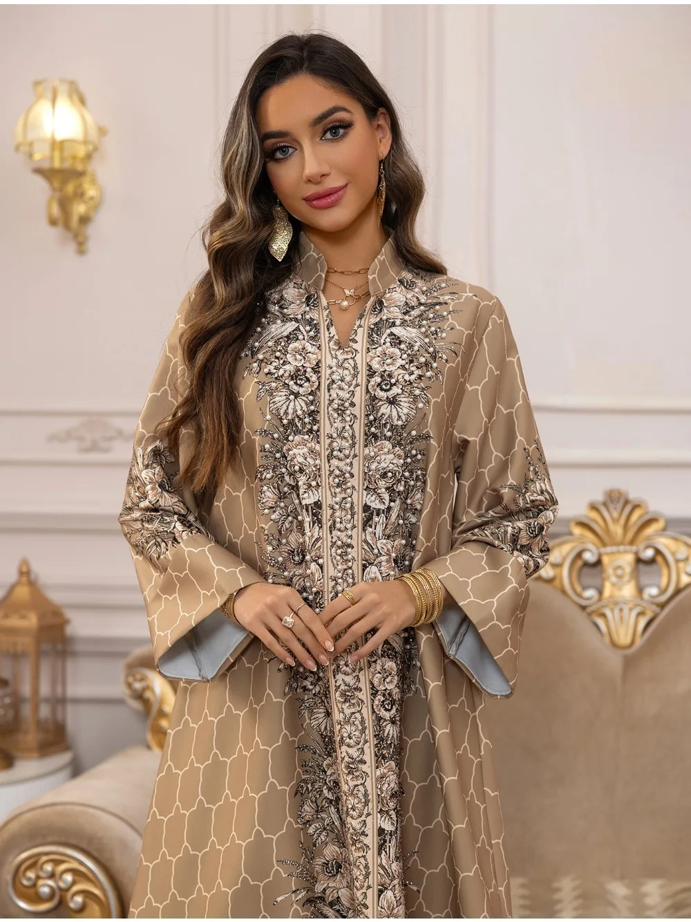 ชุดสตรีมุสลิม Abaya สําหรับ Ei - Jalabiya Women Arabic บทวิจารณ์และราคา