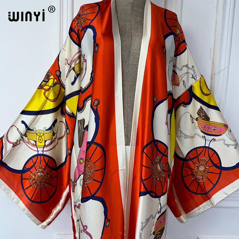 WINYI เสื้อคลุมกิโมโนลายโบโฮสำ - Kaftan Women Boho บทวิจารณ์และราคา