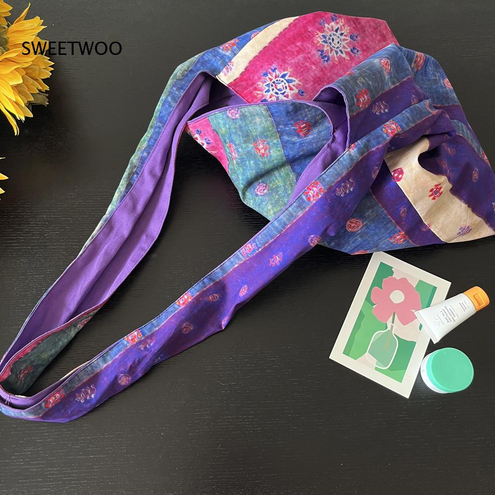 กระเป๋าผ้าฝ้ายลายแพทช์เวิร์คสี - Ethnic Fashion Way บทวิจารณ์และราคา