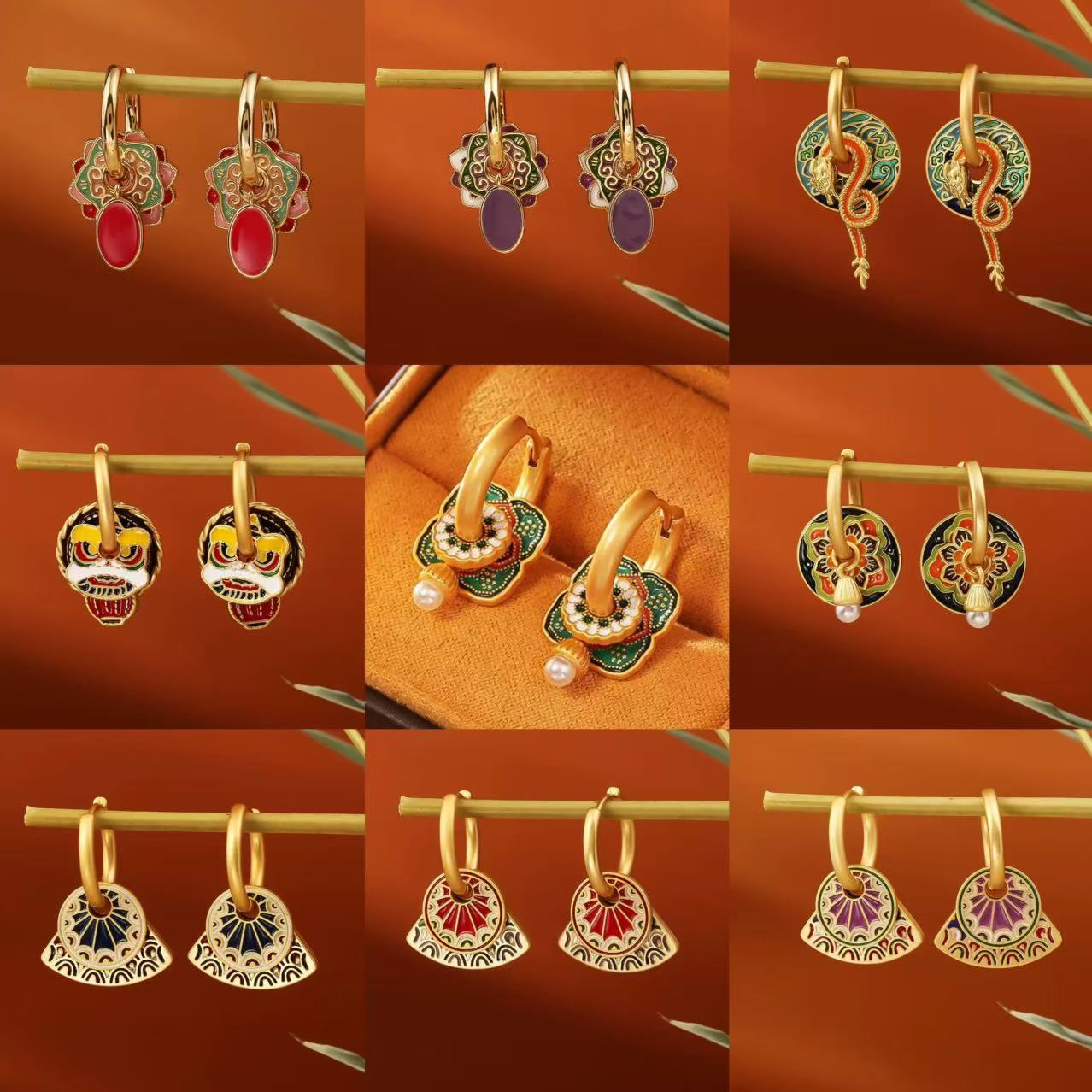 S925 ใหม่สไตล์จีนต่างหูผู้หญิง - Ethnic Fashion Way บทวิจารณ์และราคา