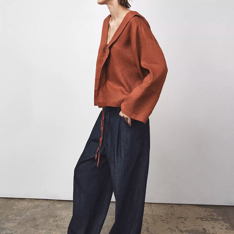เสื้อเชิ้ตผู้หญิงคอวีทรงหลวมใส - Ethnic Fashion Way บทวิจารณ์และราคา