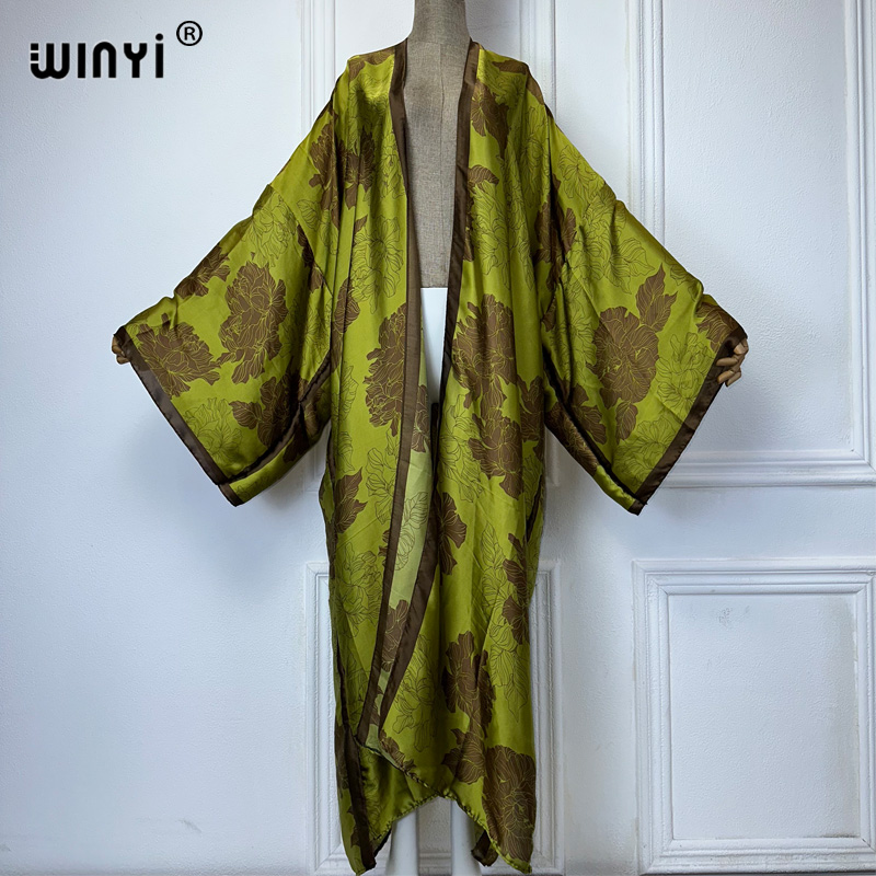 WINYI แอฟริกา boho พิมพ์ชุดกิโ - Kaftan Women Boho บทวิจารณ์และราคา