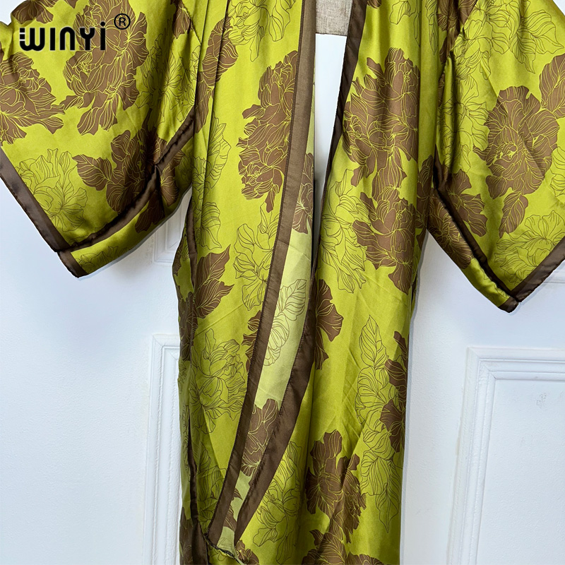 WINYI แอฟริกา boho พิมพ์ชุดกิโ - Kaftan Women Boho บทวิจารณ์และราคา