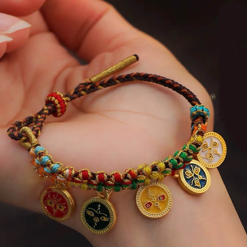สร้อยข้อมือธิเบตทำด้วยมือเชือก - Ethnic Fashion Way บทวิจารณ์และราคา