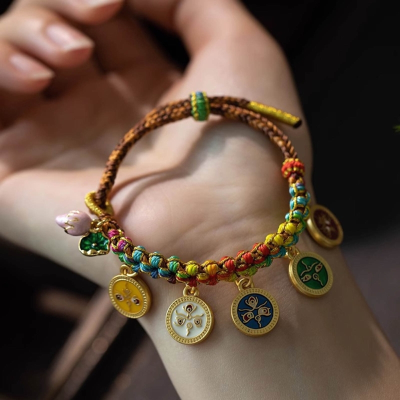 สร้อยข้อมือธิเบตทำด้วยมือเชือก - Ethnic Fashion Way บทวิจารณ์และราคา