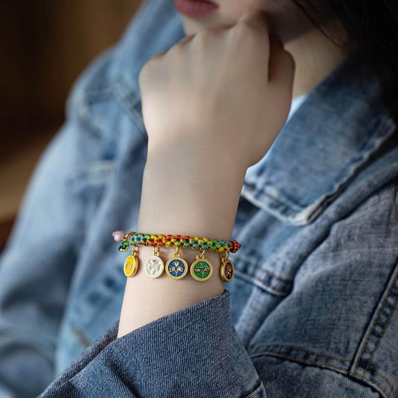 สร้อยข้อมือธิเบตทำด้วยมือเชือก - Ethnic Fashion Way บทวิจารณ์และราคา