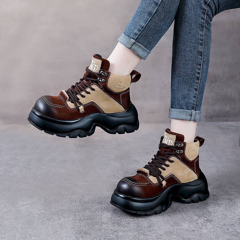 รองเท้าบูทแฟชั่นส้นเตารีดหนังแ - Ethnic Fashion For Women บทวิจารณ์และราคา