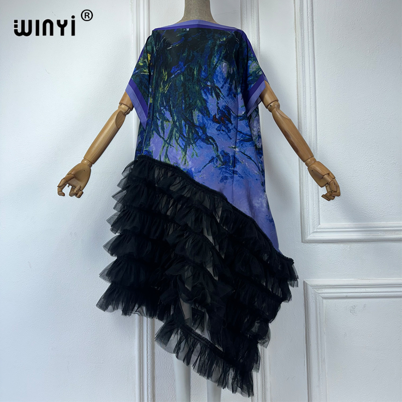 WINYI Africa Clothing ชุดเดรสย - Kaftan Women Boho บทวิจารณ์และราคา