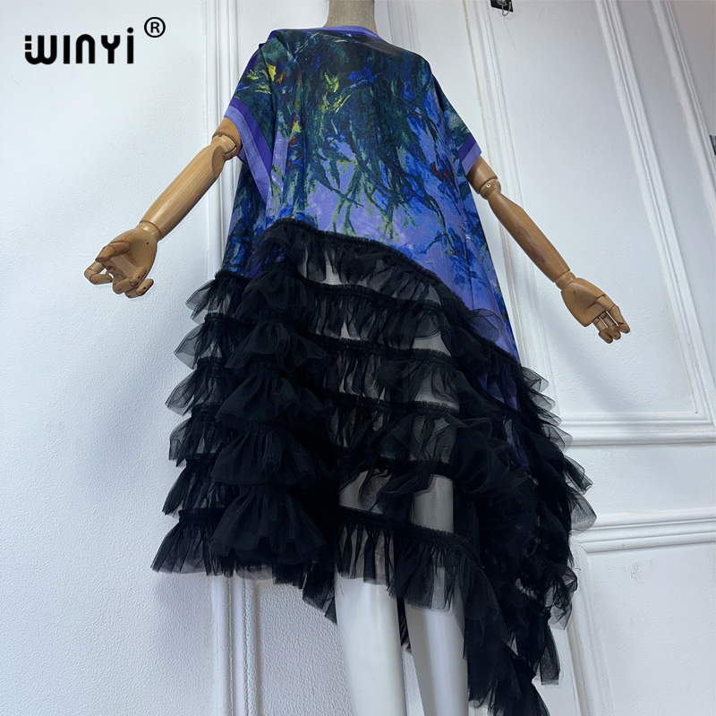 WINYI Africa Clothing ชุดเดรสย - Kaftan Women Boho บทวิจารณ์และราคา