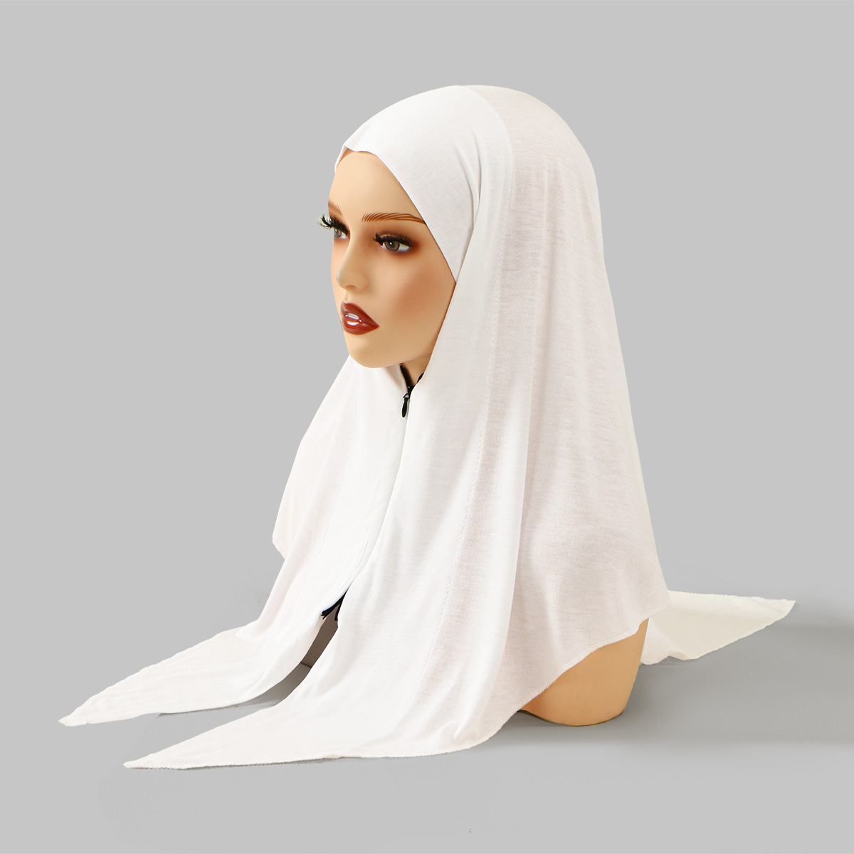 ผ้าคลุมศีรษะแบบซิป สีเทาล้วน ผ - Ethnic Fashion Designers บทวิจารณ์และราคา