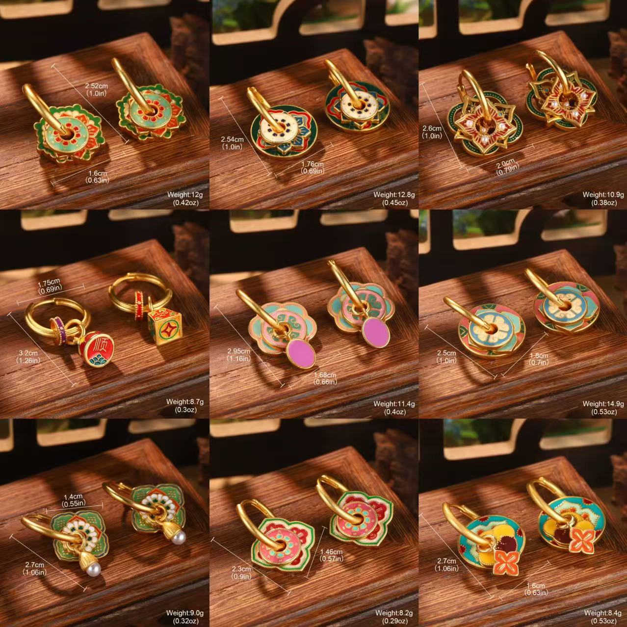 ชาติพันธุ์จีนเคลือบสีสันต่างหู - Ethnic Fashion Way บทวิจารณ์และราคา
