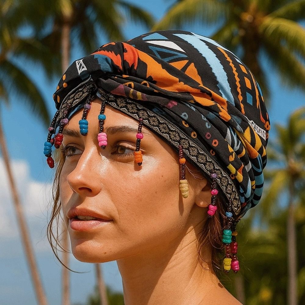 ผ้าคลุมศีรษะแบบยืดหยุ่นประดับล - Ethnic Fashion India บทวิจารณ์และราคา