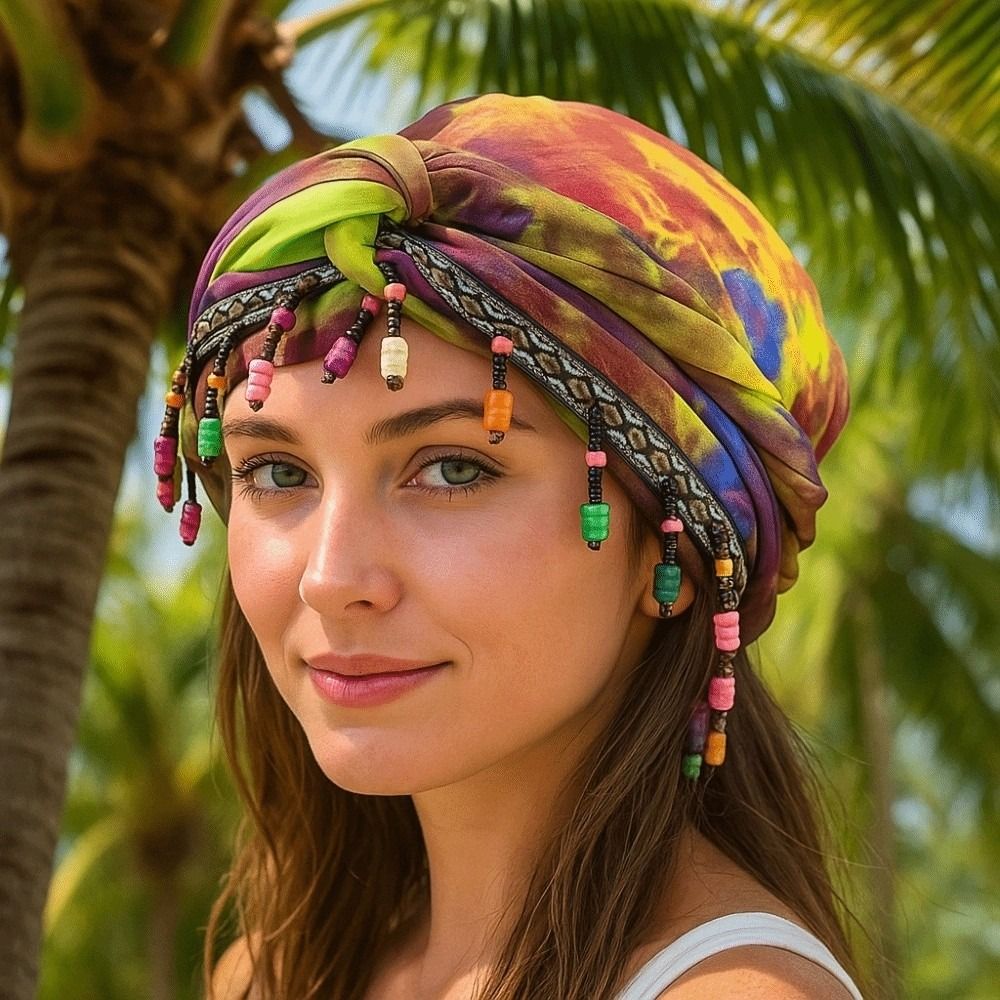 ผ้าคลุมศีรษะแบบยืดหยุ่นประดับล - Ethnic Fashion India บทวิจารณ์และราคา